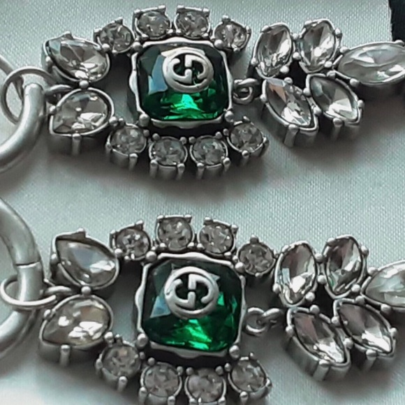 GUCCI Crystal interlocking GG earrings - Picture 5 of 6